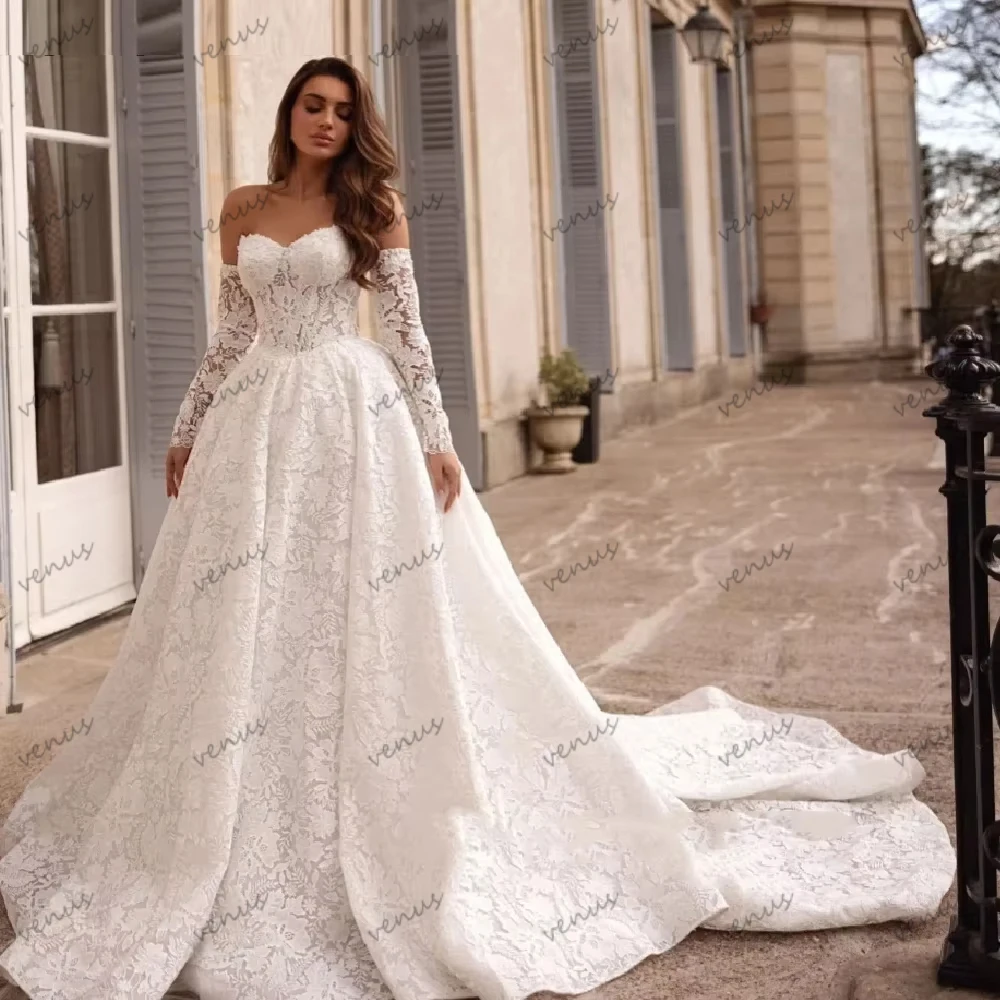 

Exquisite Wedding Dresses Princess Bridal Gowns Lace Tiered Robes Off The Shoulder Gorgeous Vestidos De Novia Customized 2026
