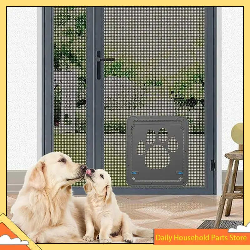 Cerca para animais de estimação, porta de acesso gratuita, 4 vias, plástico com tampa, cão grande, gato, portão de aba para tela, janela, túnel, segurança, quente!