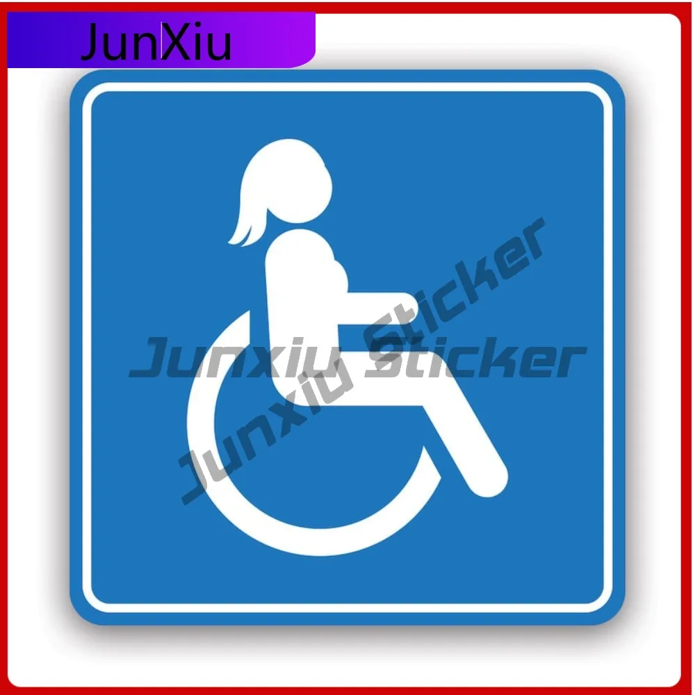 

Female Handicap Sticker Waterproof Outdoor Decals Anime Window Waterproof Vinyl Decal For Campers Protection Sticker High