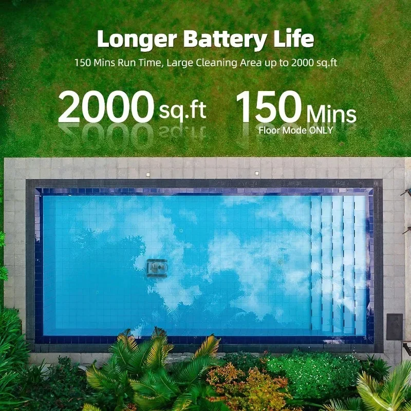 Pool vacuum for in-ground pools: Cordless Robot Pool Cleaner with Hook