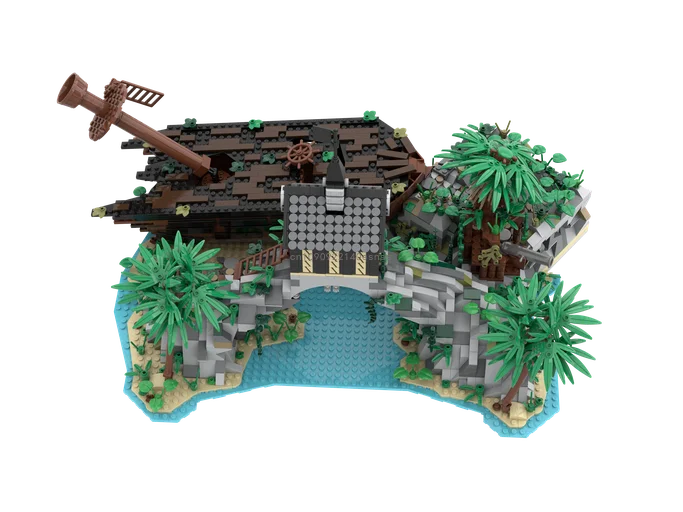 Novo 2775 pçs moc série pirata medieval dominica pirata praia modelo diy ideias criativas kidstoy presente blocos de construção de natal