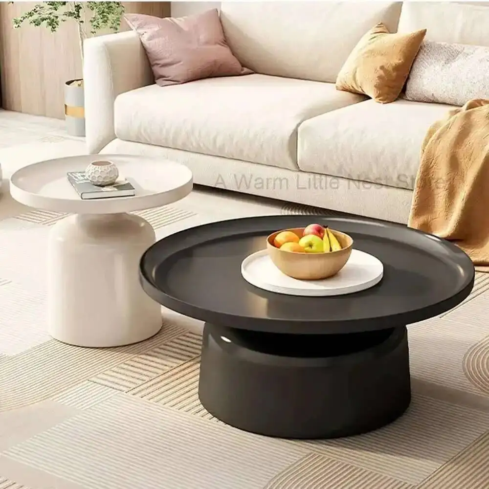 

Storage Living Room Coffee Table Simple Modern Space Saving Luxury Side Table Nordic Round Table De Chevet Office Furniture