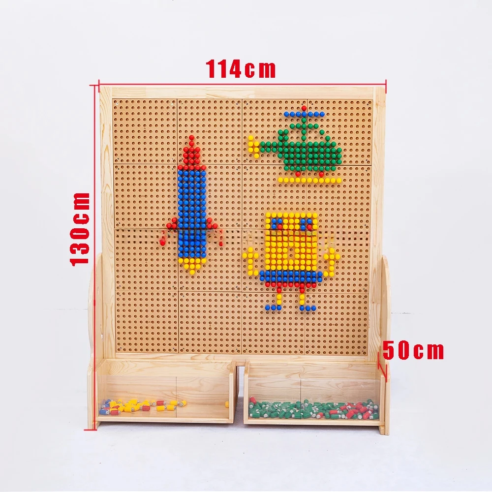 Contemporary Interesting children's toy cabinet with building blocks school furniture