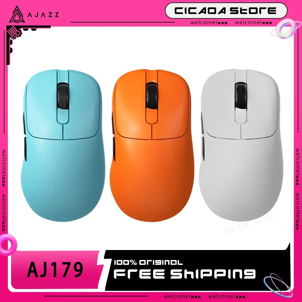 

Ajazz Aj179apex Gamer Mouse 2.4g Wireless Bluetooth 3mode Mouse Lightweight Mouse Low Latency With Charging Dock Game Mouse Gift