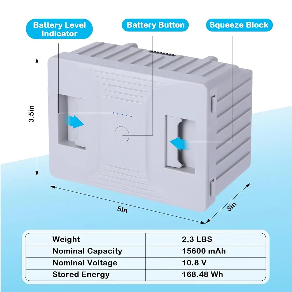 15600Mah Lithium Electric Cooler Battery - Efficient Power Source For Car Refrigerator, Versatile Battery For Portable Freezer,