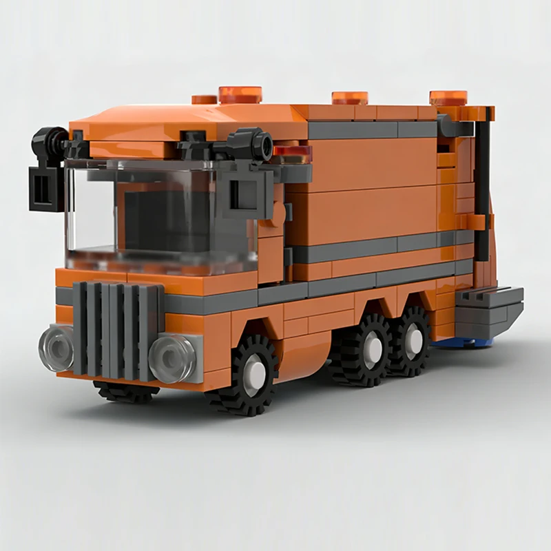 City Car Model MOC Building Bricks Fully Functional Garbage Truck Modular Technology Children Holiday Gifts Assemble Toys Suit