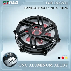 For DUCATI Panigale V4 S 2018- 2024 V4S Accessories Transparent Clutch Engine Side Protection Cover Moto Modification Decoration