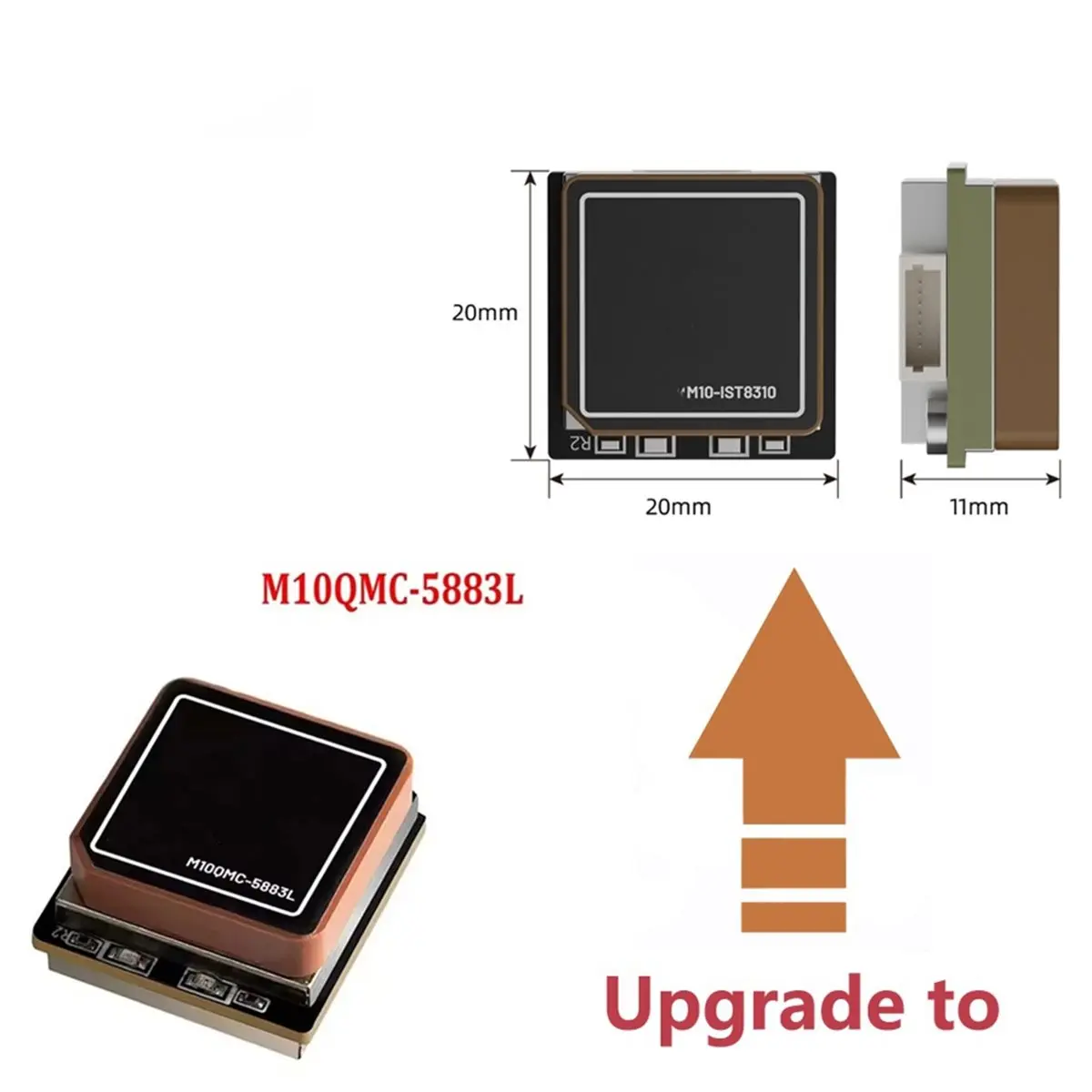 {2026 Trend}M10-IST8310 Module Reliable GPS with Compass Module Suited for RC Airplane FPV Freestyle Long Range Drone Model