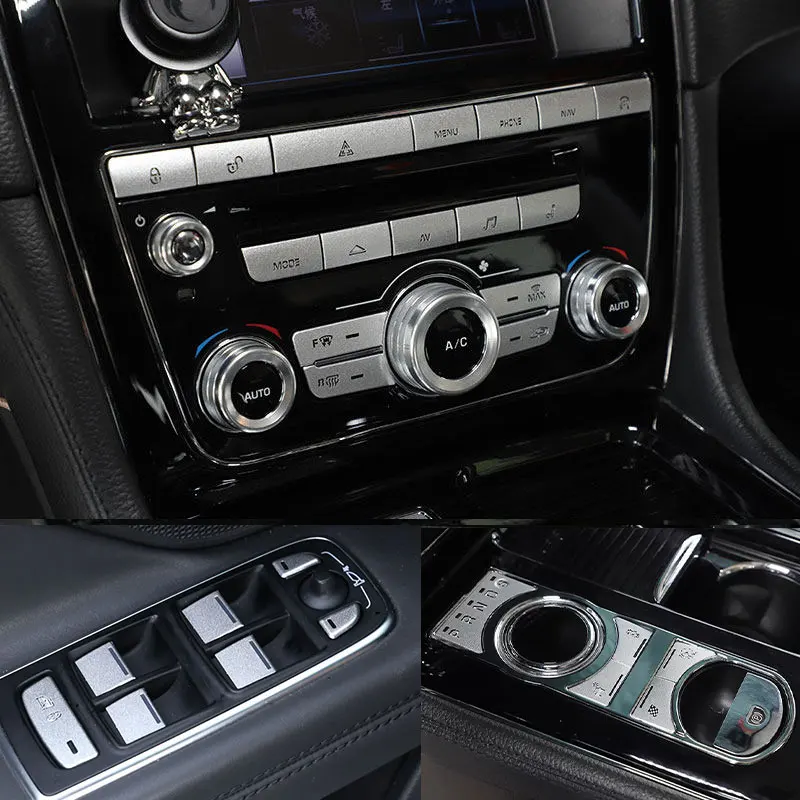 

Car Interior Central Gear,Air Conditioning Button Sticker for Jaguar XJ XJL 2010 2011 2012 2013 2014 2015 2016 2017 2018 2019