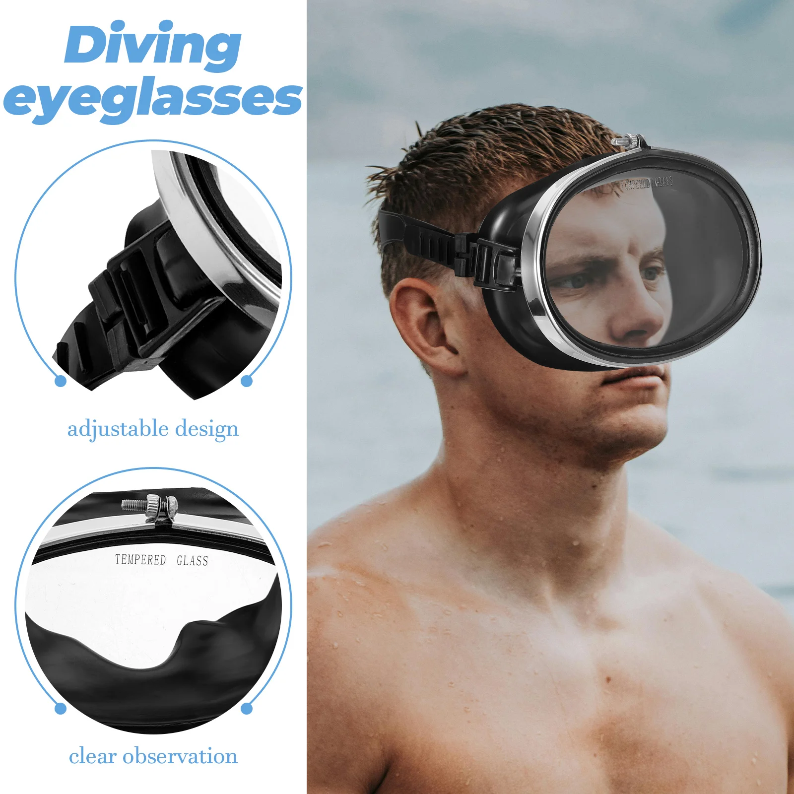 Swimming Mask Multi-function Dive Tempered Glass Portable Snorkeling Gear Diving