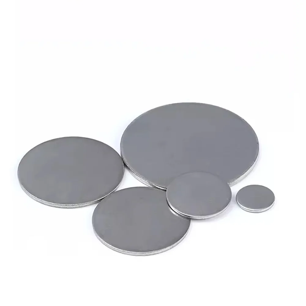 304 Stainless Steel Circular Flat Disk Sheet 100/150/200/250/300mm Dia 1‑3mm Thick Solid Round Plate Industrial Raw Material