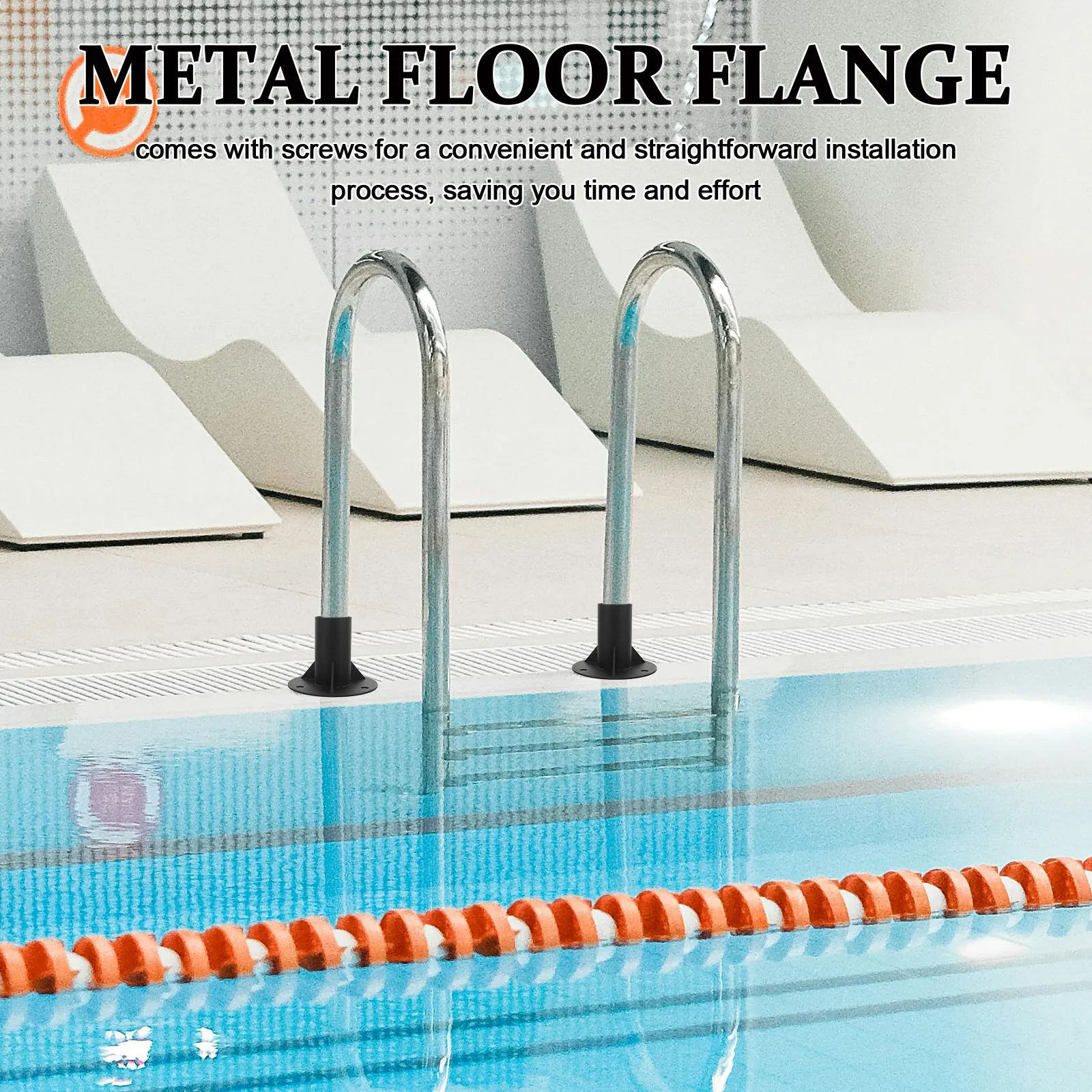 Robust Metal Floor Flange 52Mm Id Heavy-Duty Post Base for Fence Railings Mailbox Mounting Deck Posts Lamp Pole Surface Mount