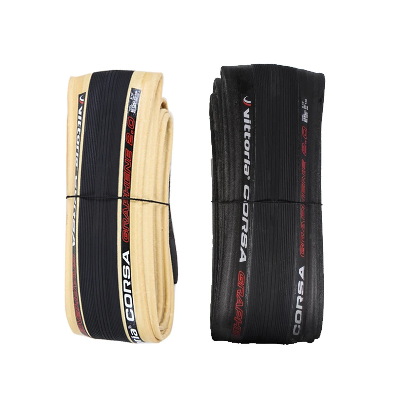 Vittoria CORSA 700×28C Turmeric/Black Tube Tire 320 TPI Graphene 2.0 Road Bike Tire 700C High Performance Folding Cycling Tire
