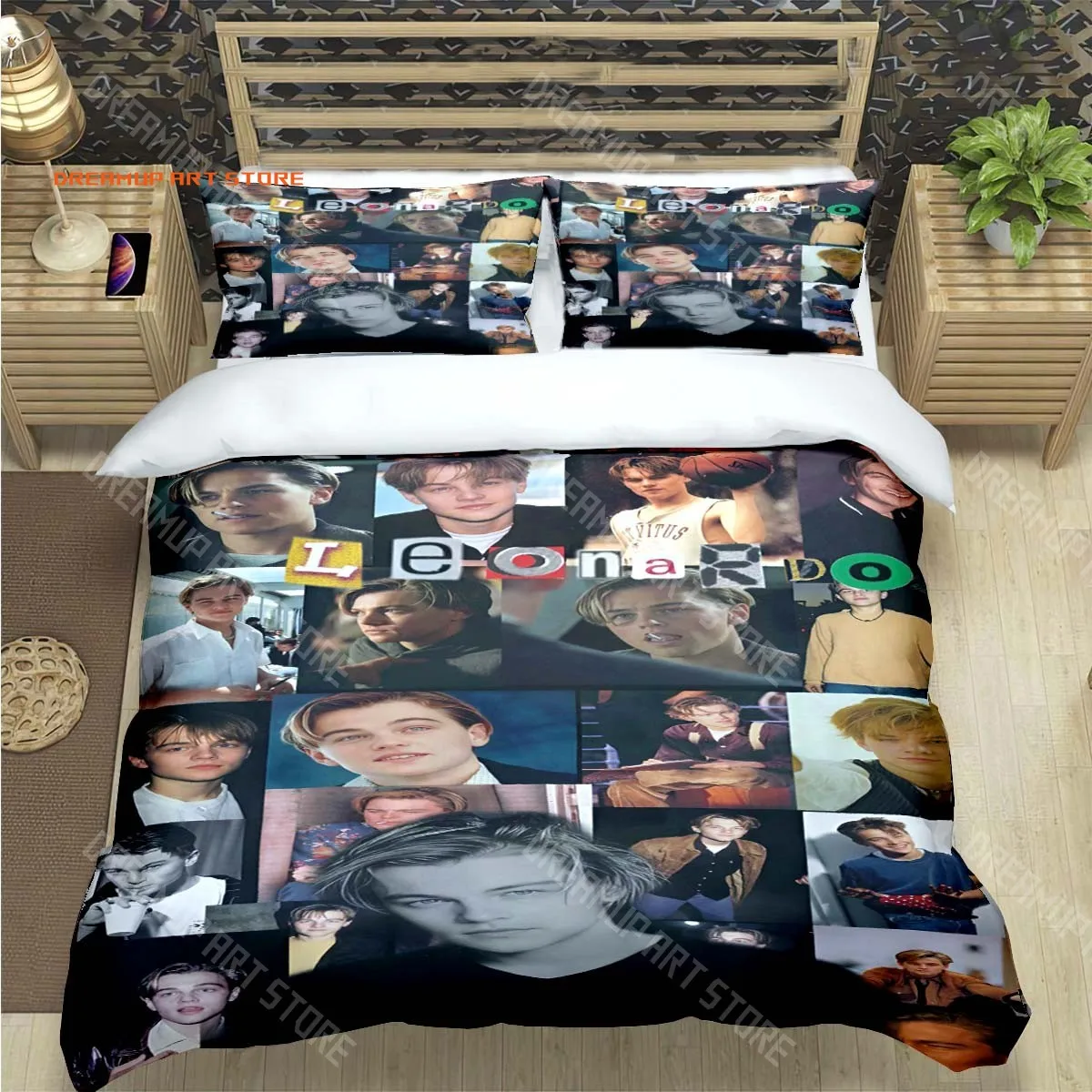 2026 Famous Actor L-Leonardo DiCaprio Print Bedding Sets Bed Supplies Set Duvet Cover Bed Comforter Set Bedding Set Luxury Gift