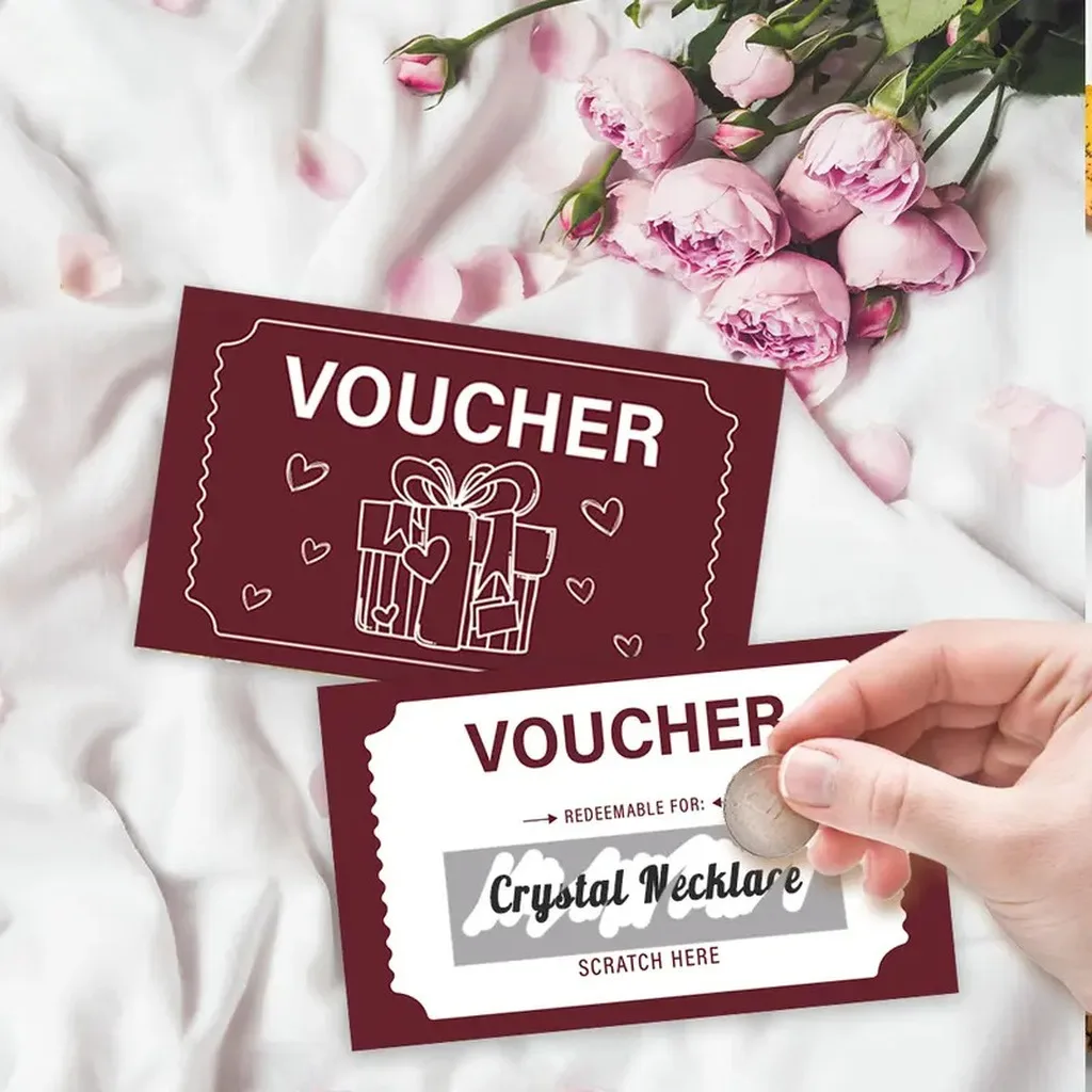 30 Sheets Diy Scratch Off Cards Golden Ticket With Stickers Romantic Gift For Birthday Anniversary Valentine'S Day Surprise view 5