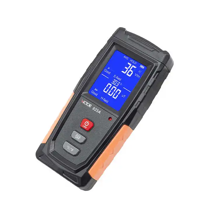 VICTOR 825A VC825A Range 1-1999V/m EMF Radiation Tester Mini Electromagnetic Field Detecto