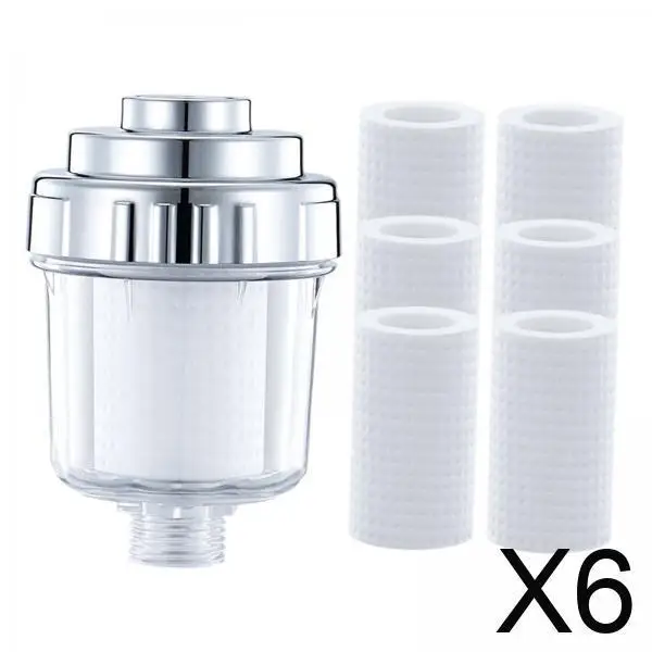 

Фильтр-умягчитель для душа, очиститель воды для крана, картридж из АБС-пластика и полипропиленового хлопка, насадка-фильтр для всего дома для жесткой воды, для кухни