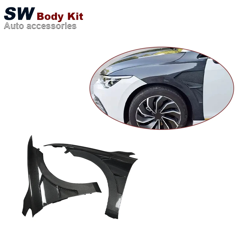 

Carbon Fiber SW Style Fenders For VW Golf 8 MK8 GTI Car Side Vent Air Flow Fender Intake 2021 2022