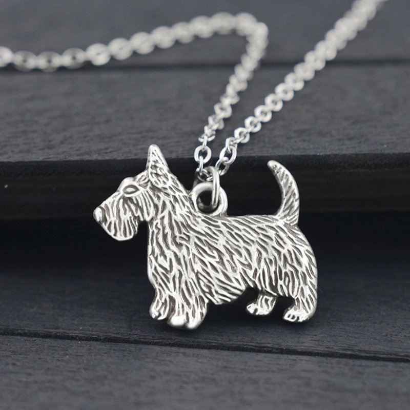 6 Style Vintage Pekingese & Spaniel & Shih Tzu & Dalmatian Dog Charm Pendant Necklace Women Men Stainless Steel Chain Necklaces