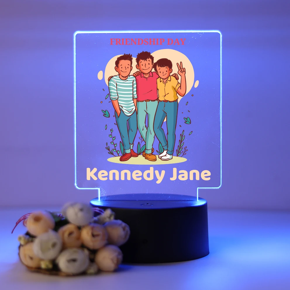 

Personalized Custom Borther Beauty Usb Atmosphere Table Lamp Decoration Children'S Gift Night Light 3D Illusion Lamp