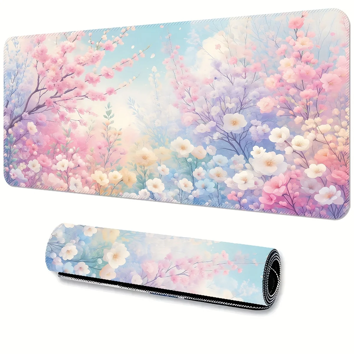 Floral Tree Blooming Mouse Pad Large Rubber Anti Slip Pc Desk Accessories Mousepad For Offices And Gamer Keyboard Mats Decor Mat