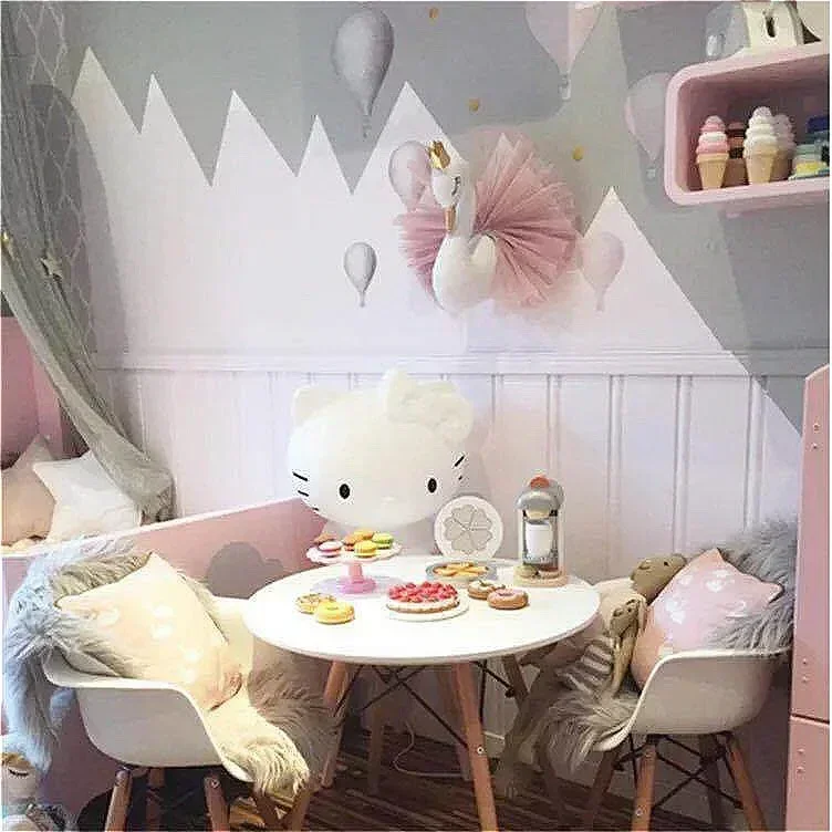 لطيف ثلاثية الأبعاد التاج الذهبي سوان جدار الفن الشنق فتاة سوان دمية دمية محشوة الحيوان رئيس جدار ديكور للأطفال غرفة عيد ميلاد الزفاف هدية #4