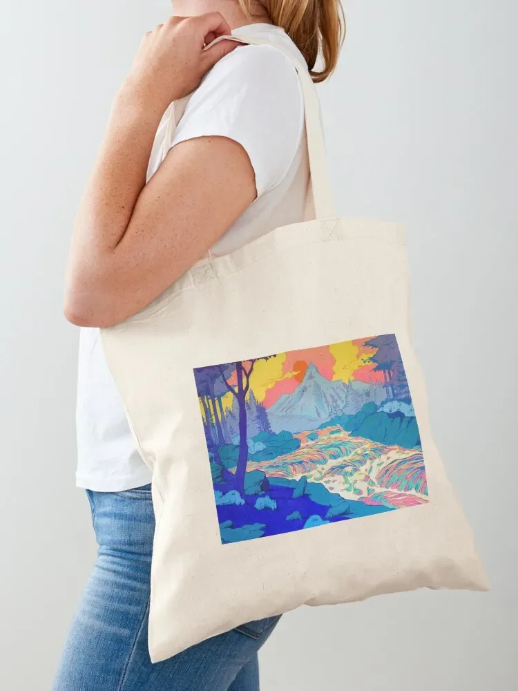 River Tote Bag cute tote bag shopping bag Women's beach bags