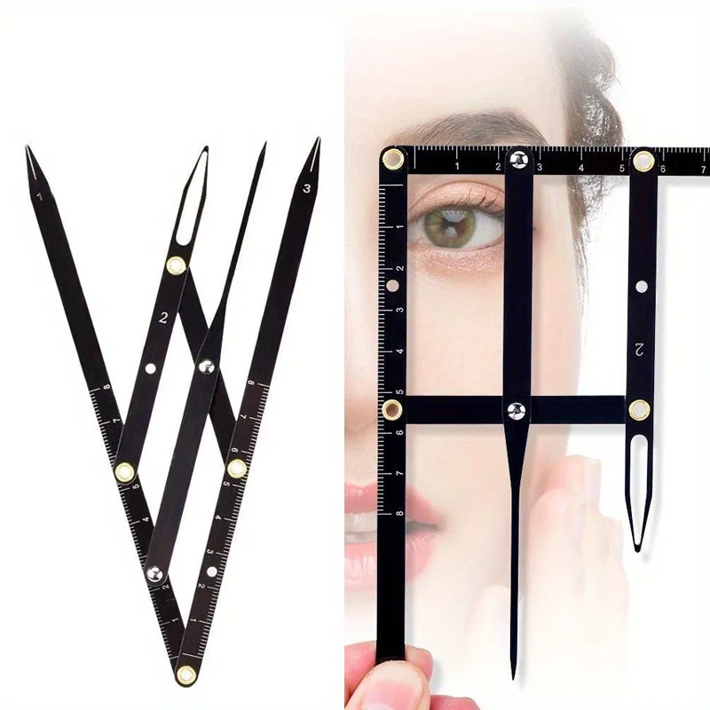 Metal Ruler Mesurement for Permanent Makeup Microblading Tattoo Balance Positioning Eyebrow Rule Permanent Makeup Tool 1pcs