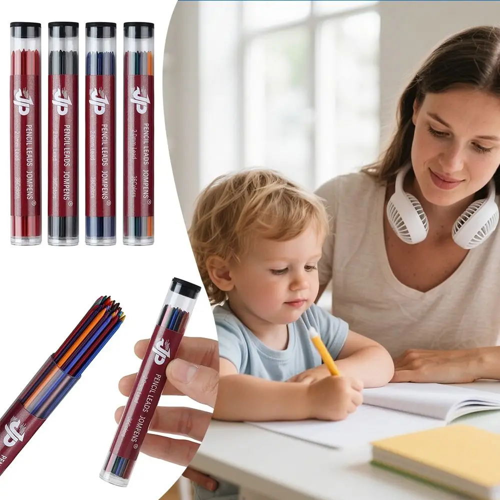 2.0mm Lead Pencil Refill Colored Large Capacity Mechanical Pencil Refills 2B Art Sketch Drawing Supplies Mechanical Pencil Lead