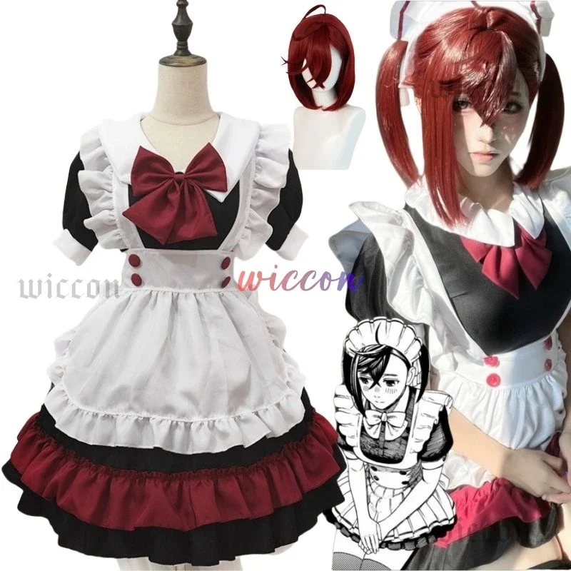 Mn1 momo ayase cosplay traje anime dandadan saia uniforme kawaii empregada lolita disfarce ternos halloween carnaval roupas for9 * jy