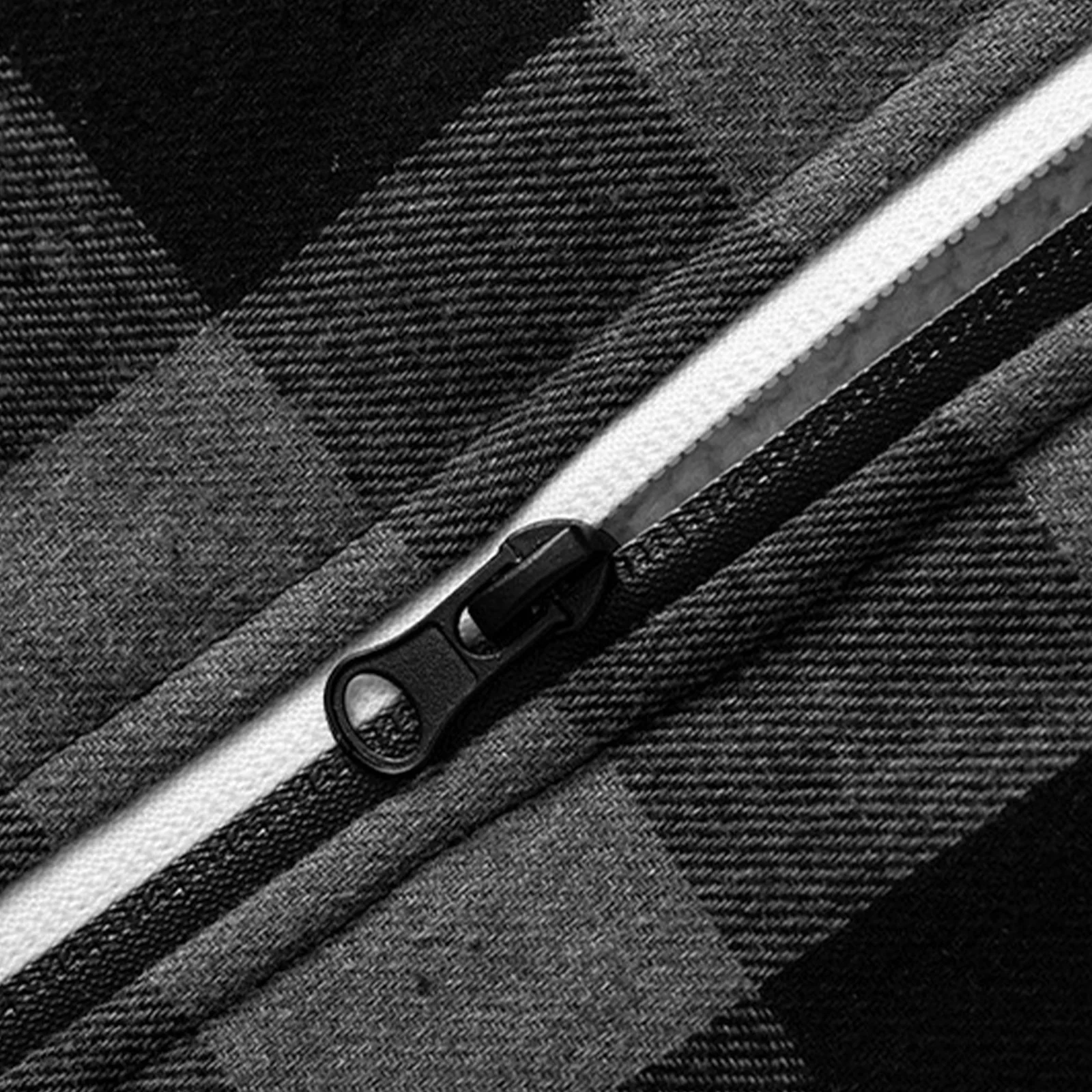 الرجال الدافئة منقوشة جاكت مزود بغطاء للرأس الشتاء صوف مبطن كم طويل الجبهة البريدي ملابس خارجية البلوز معطف للعمل المكتبي اليومي عادية #5