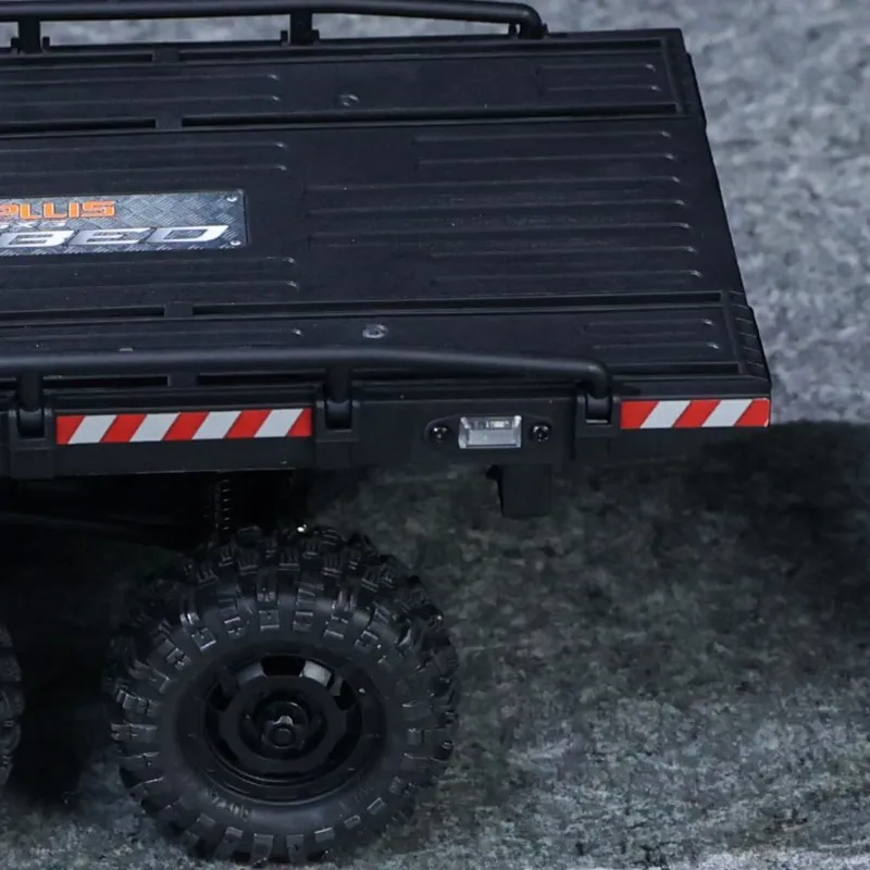 

RTR 1/18 RC Crawler 6x6 Flatbed Truck Rock Car Hobby Plus CR18P Remote Control Off-Road Model 2-Speed Transmission Light Vehicle