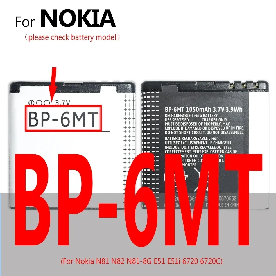 Battery BL-4B BL-4C BL 5C/5CA/5CT/5J/5K/6F/6P/6Q BLC-2 BP-6MT For Nokia N76 1325 N72 1280 C5 X9 N85 N78 6500 6700 3410 N82 1112