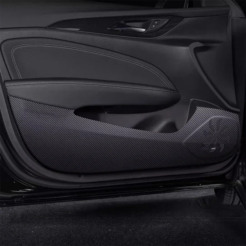 

For Buick Regal Opel Insignia 2017-2024 2025 PU Leather Car Door Anti Kick Pad Protection Stickers Cover Protector Trim Film