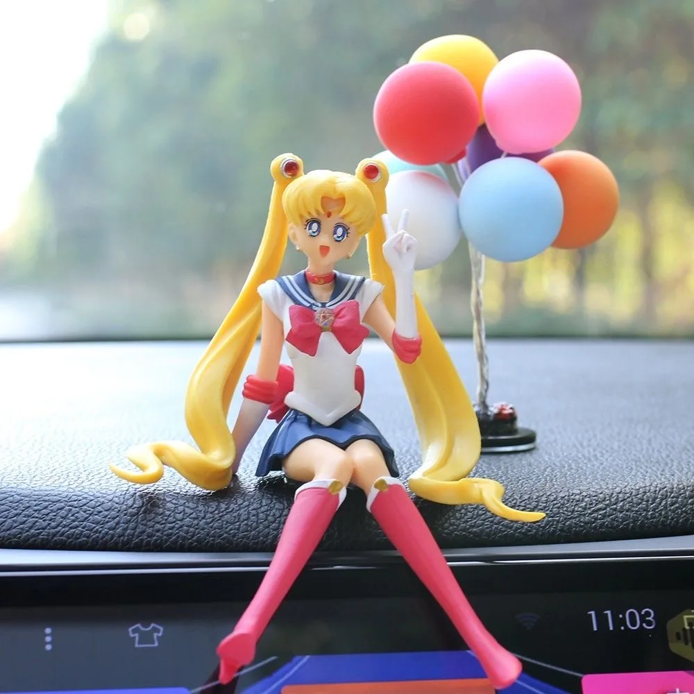 13cm Anime Sailor Moon Modell Hino Auto-Zubehör Sammlerstück PVC-Puppen Figuren Sammlung Desktop-Dekoration Spielzeug Geschenke