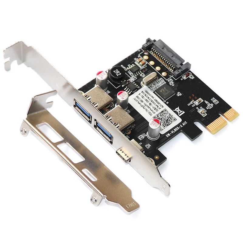 

PCIE PCI Express на usb 3,1 type-c Dual usb 3.0 pci-e Райзер-карта адаптер type c реверсивная карта с sata 15p блоком питания