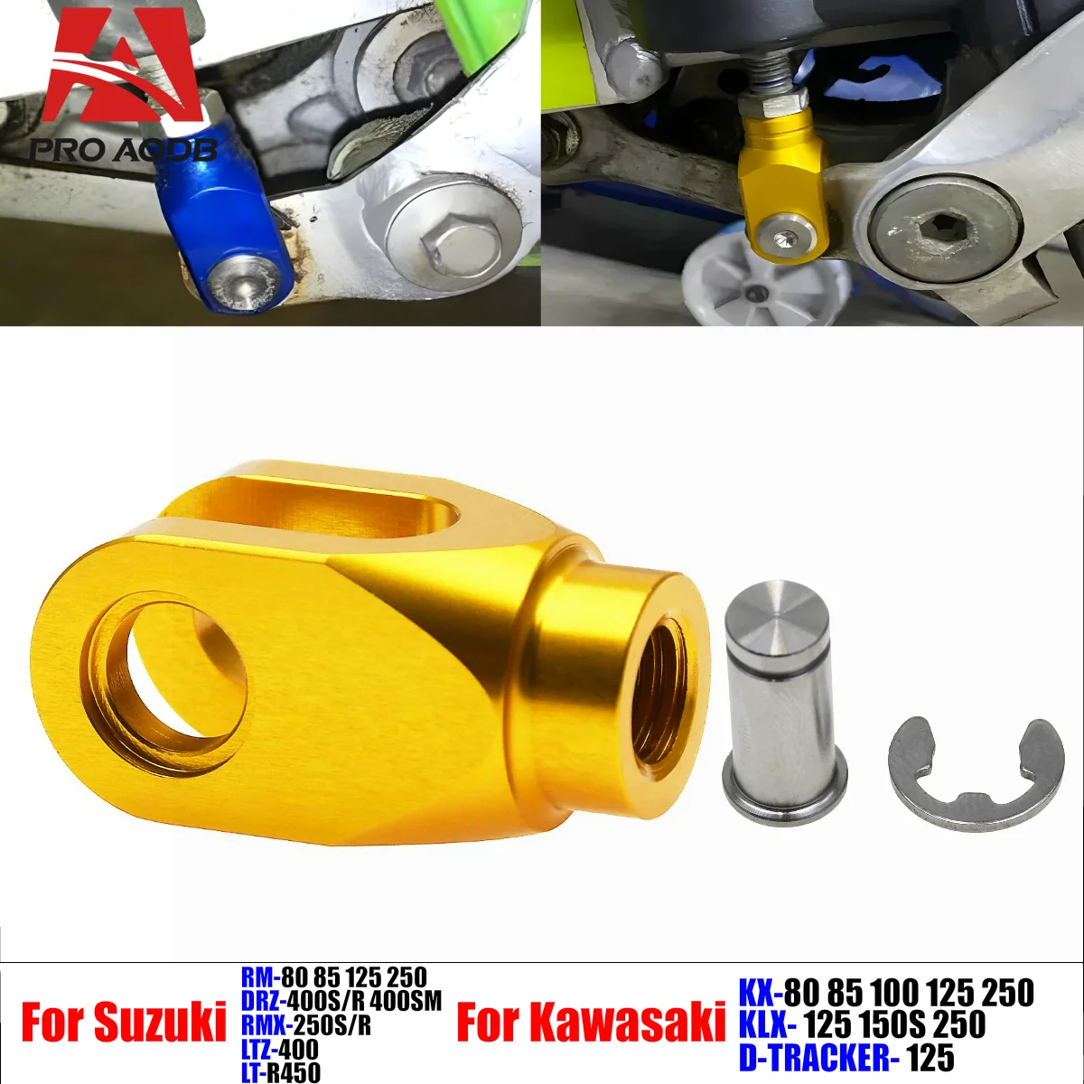 

Motorcycle parts CNC Rear Brake Clevis For Suzuki RM80 85 125 250 RMX250S RMX250R DRZ400S DRZ400R DRZ400SM 250SB LTZ400 LT-R450