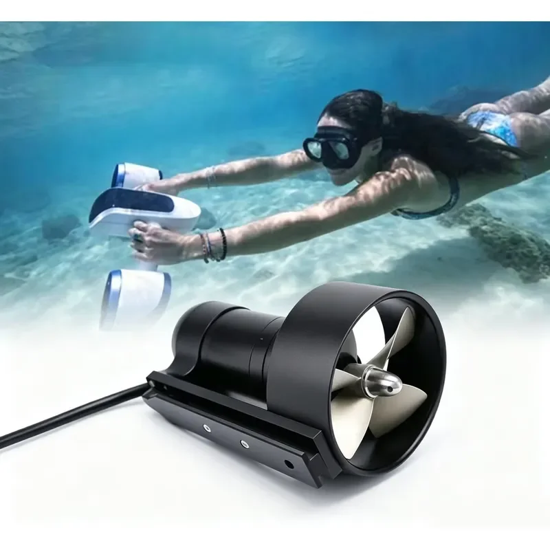 Upgraded Motor for USV 48V 100kV Brushless Underwater Thruster Propeller for Inflatable Craft Underwater Scooter RC