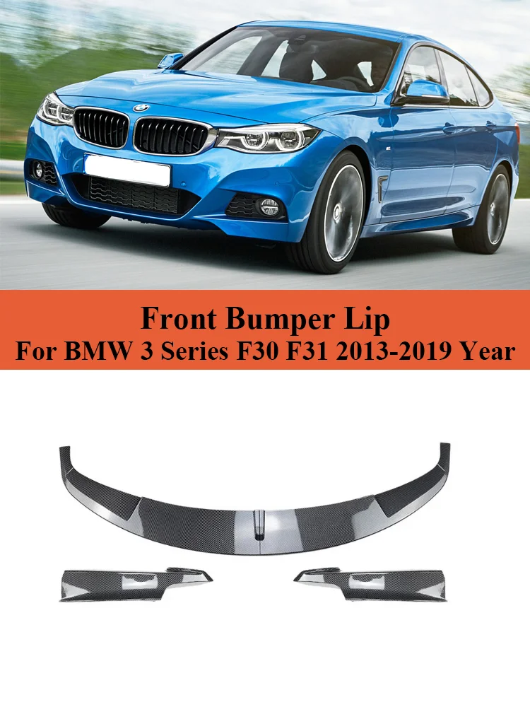 

Carbon Fiber Front Bumper Lip Diffuser Spiltter M Tech For BMW 3 Series F30 F31 Front Skrit M Sport Auto Part 2013-2019 Body Kit