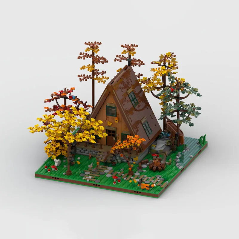 943 pçs moc 48x48 display para conjunto 21338 a-frame cabine diy montagem educacional blocos de construção brinquedos crianças brinquedos de aniversário presente