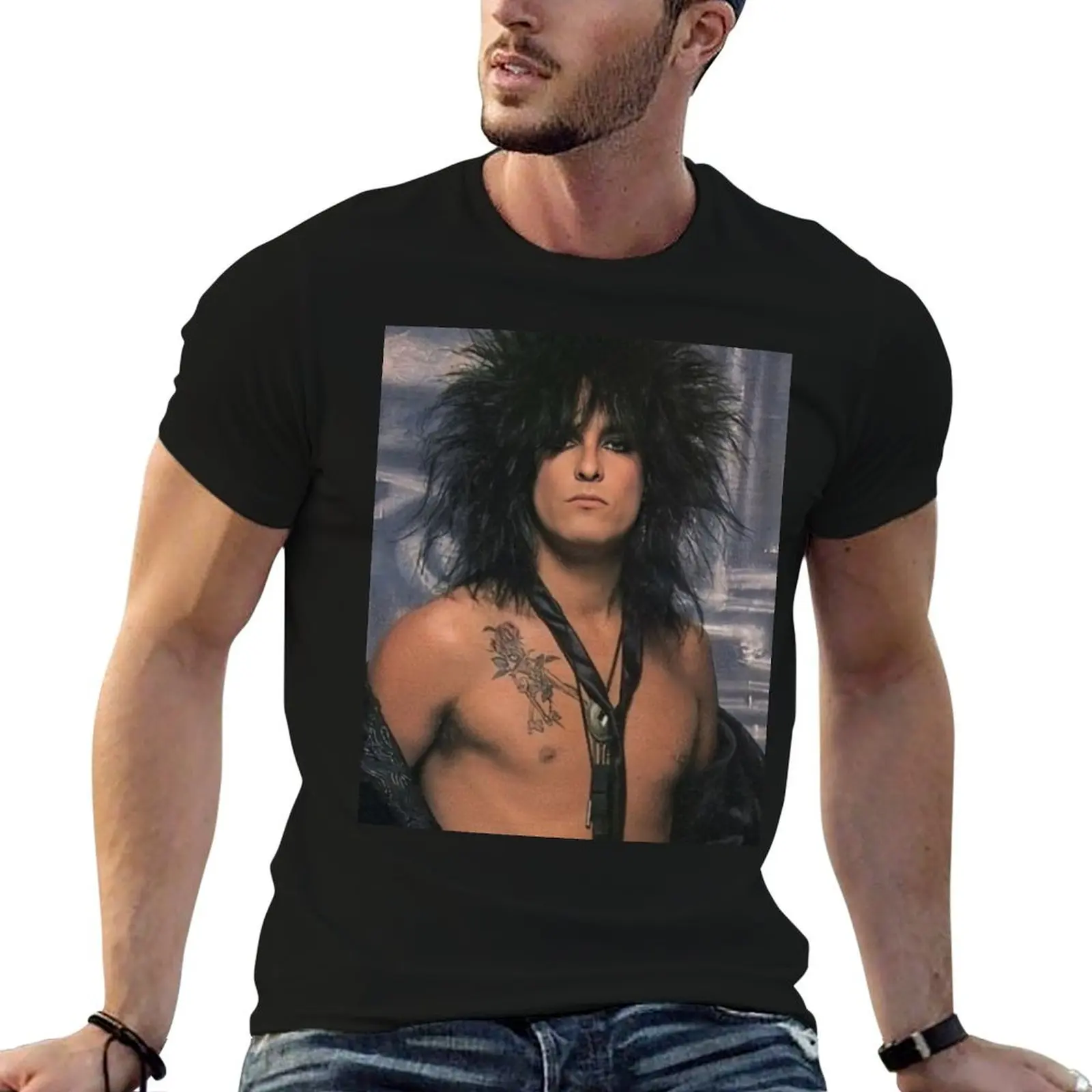 

Nikki Sixx - Album T-Shirt boys animal print custom t shirt quick-drying for a boy t shirt for men