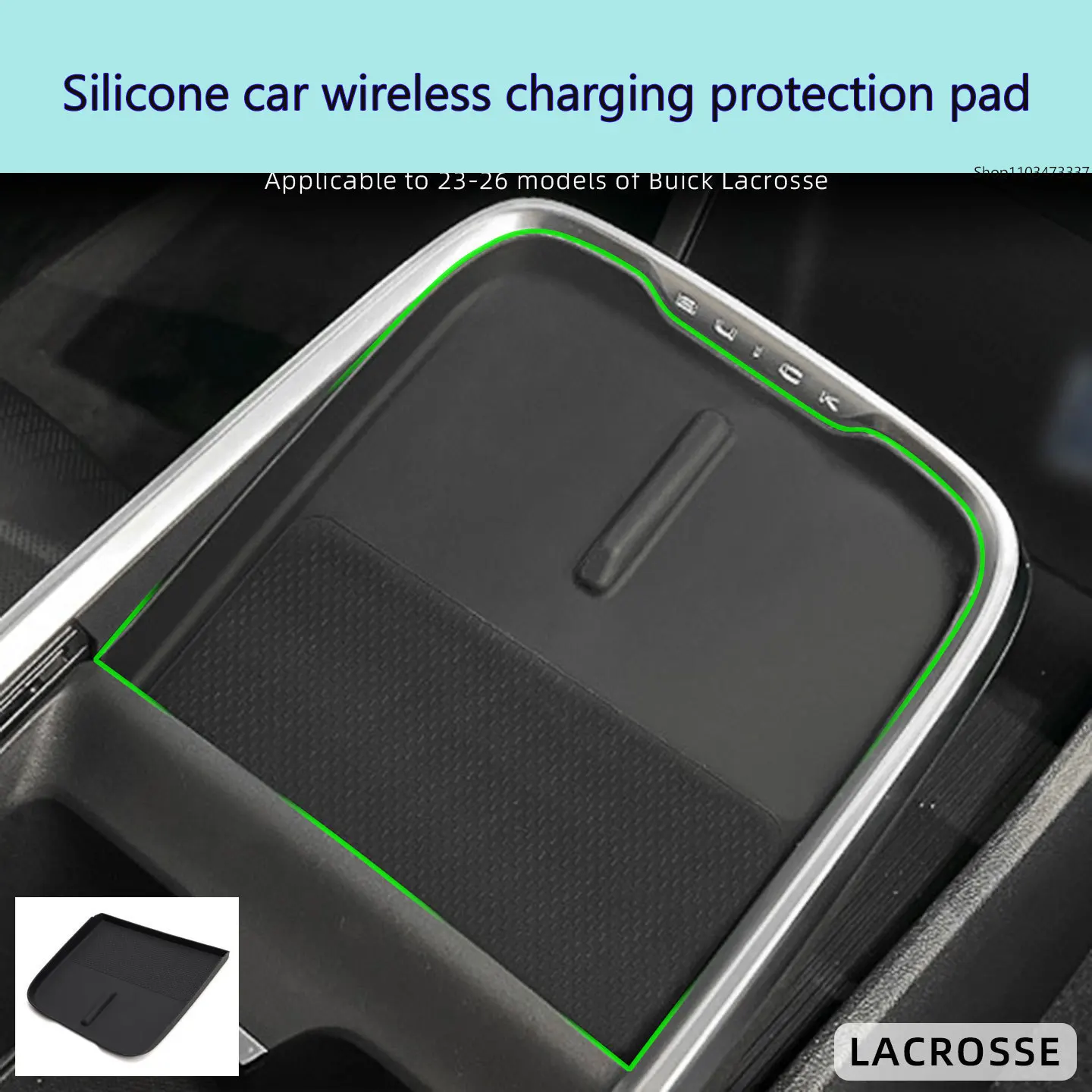 

For 23-26 Buick LaCrosse silicone wireless charging pad, central control protection, anti slip pad, interior supplies