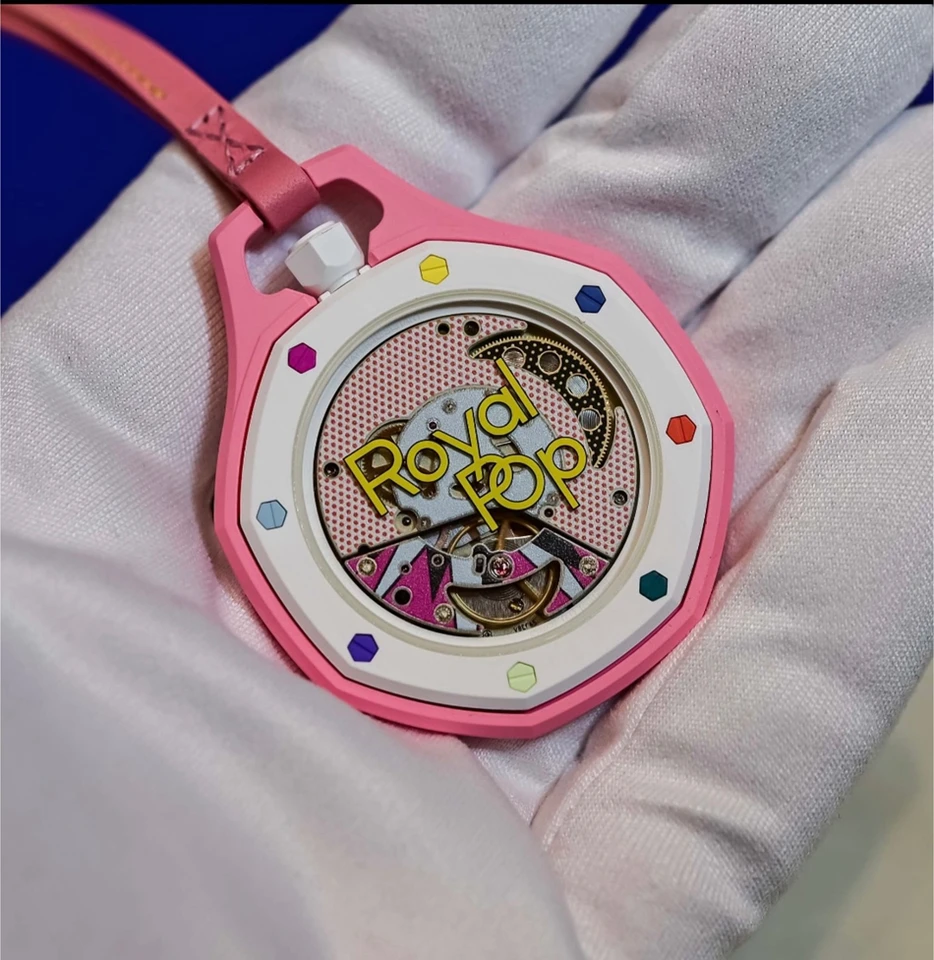 Pendant Watch Strap Case Set For Swatch X AP Royal Pop Ceramic