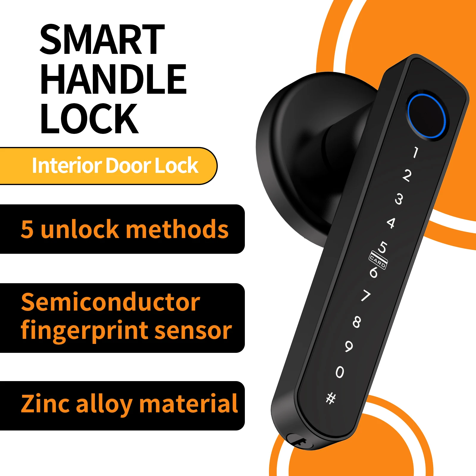 

Intelligent fingerprint lock, home security password lock, Bluetooth model password lock with remote control function via app fo