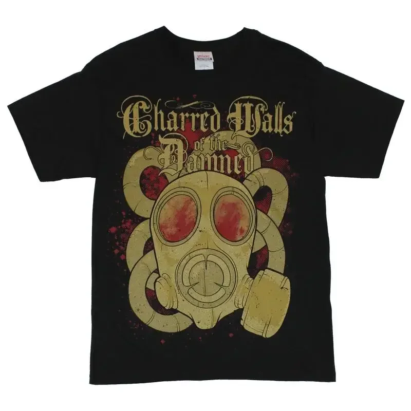 Charred Walls of the Damned Adult New T Shirt Gas Mask Guy on Black