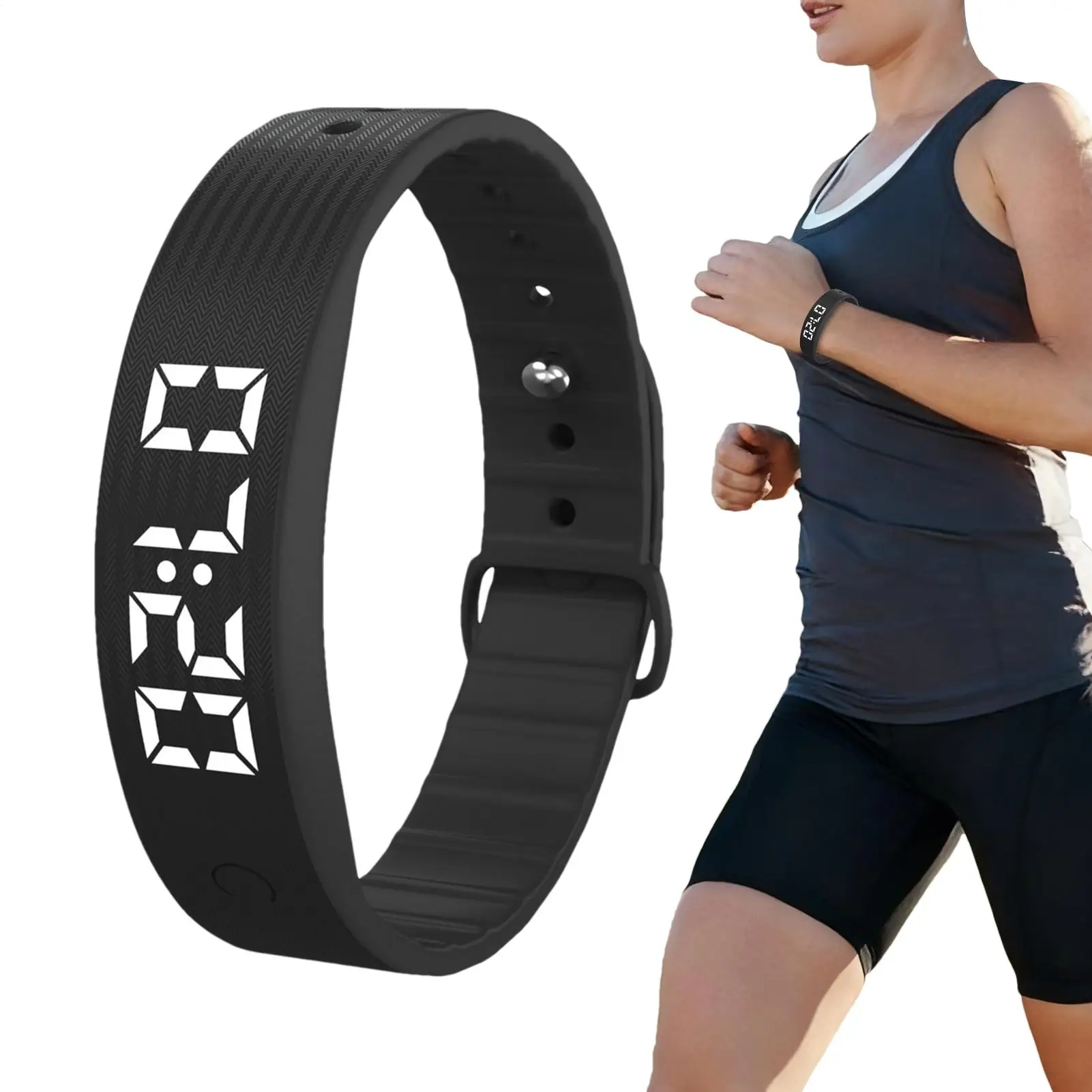 

Vibrating Wrist Alarm Clock Rechargeable Reminder With Timer Heavy Sleepers Clock Watch 8 Alarms For Adults Kids Couples Daily