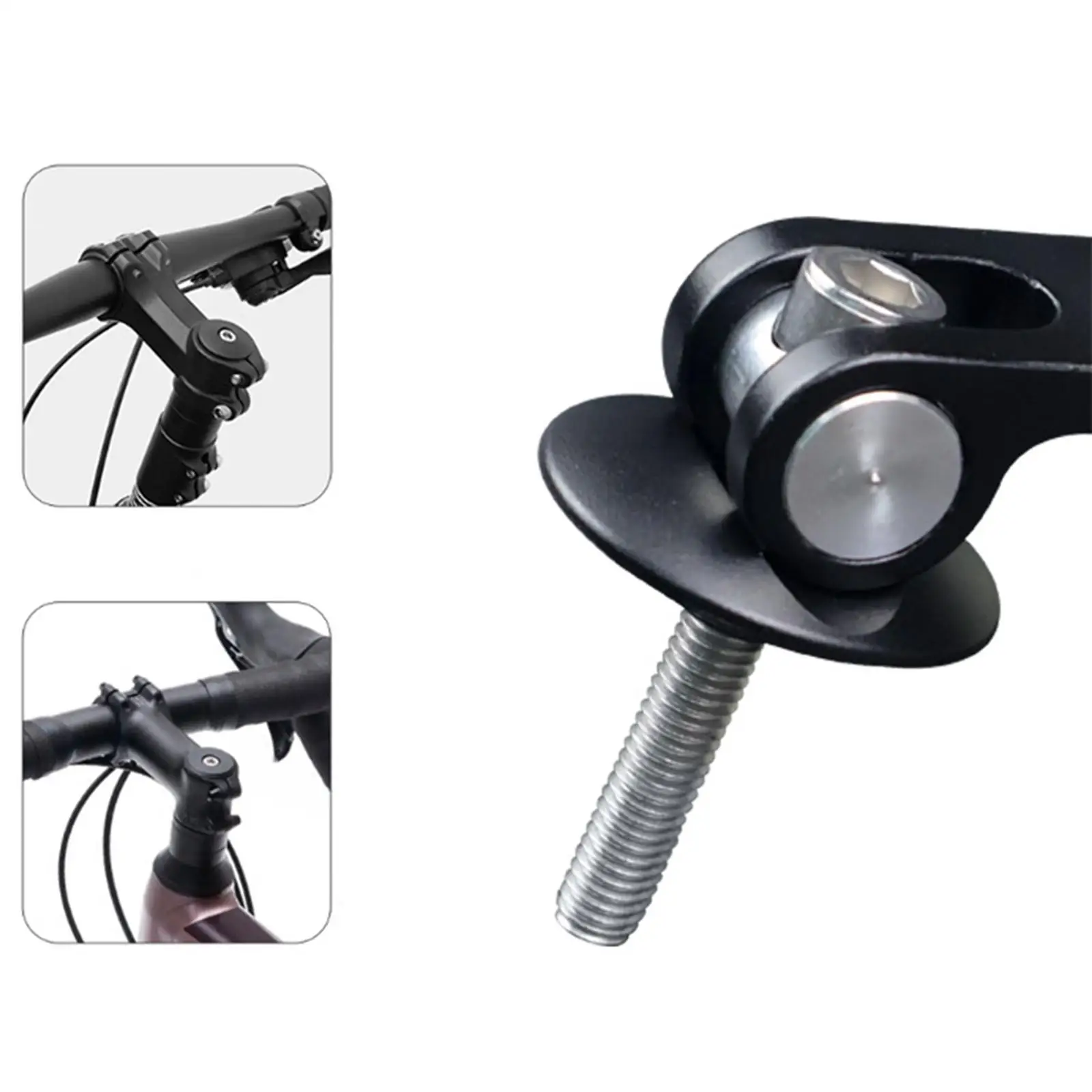 Universal Bike Phone Holder Stem Mount Aluminum Alloy Black Anti Slip Bicycle Cellphone Stand for Mountain Road Bike