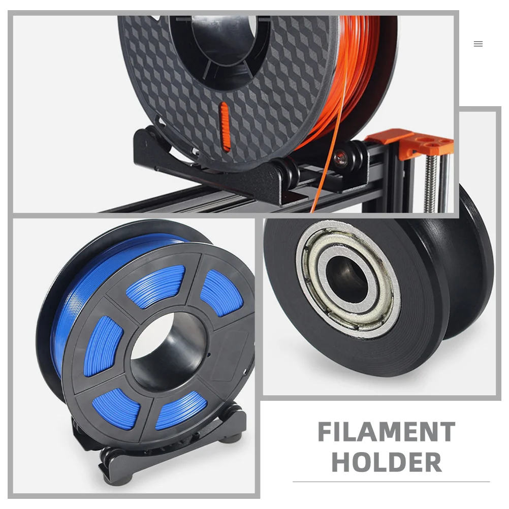 1Set 3D Printer Filament Spool Holder Adjustable Bracket Durable Aluminum Mount Rack Versatile Printing Consumable Support