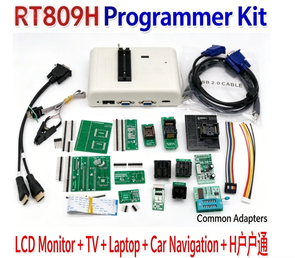 Programmeur RT809H, TéLéViseur Lcd, TéLéVision Internet, Smart Tv, Nand/Emmc/Ec/Mcu/Isp