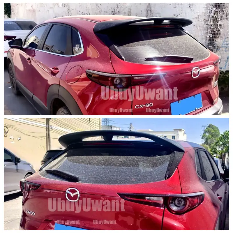 

For Mazda CX-30 Real Carbon Fiber Roof Spoiler Wing Car Rear Window Accessories Tail FIN CX30 Body Kit Special 2020 2021-2025